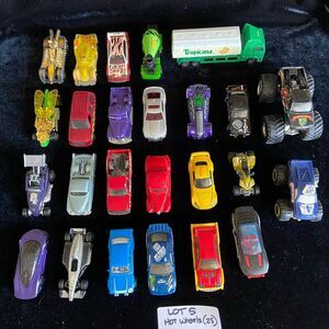 Lot 5 - 25 HOT WHEELS die cast CARS Various ages USED Toy Box Condition READ